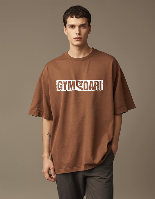 Gymedaari Oversized T-Shirt – Premium 240 GSM Cotton Gym Wear | Motivational Fitness Streetwear by Printnest