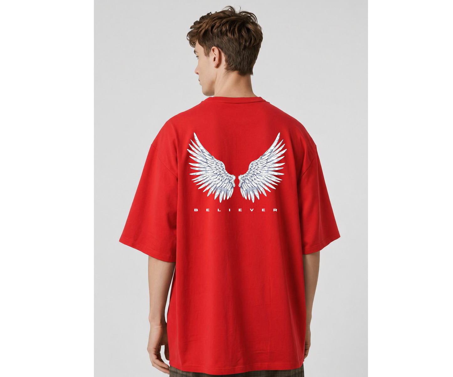 Believer Oversized T-Shirt – 240 GSM Premium Cotton Streetwear | PrintNest