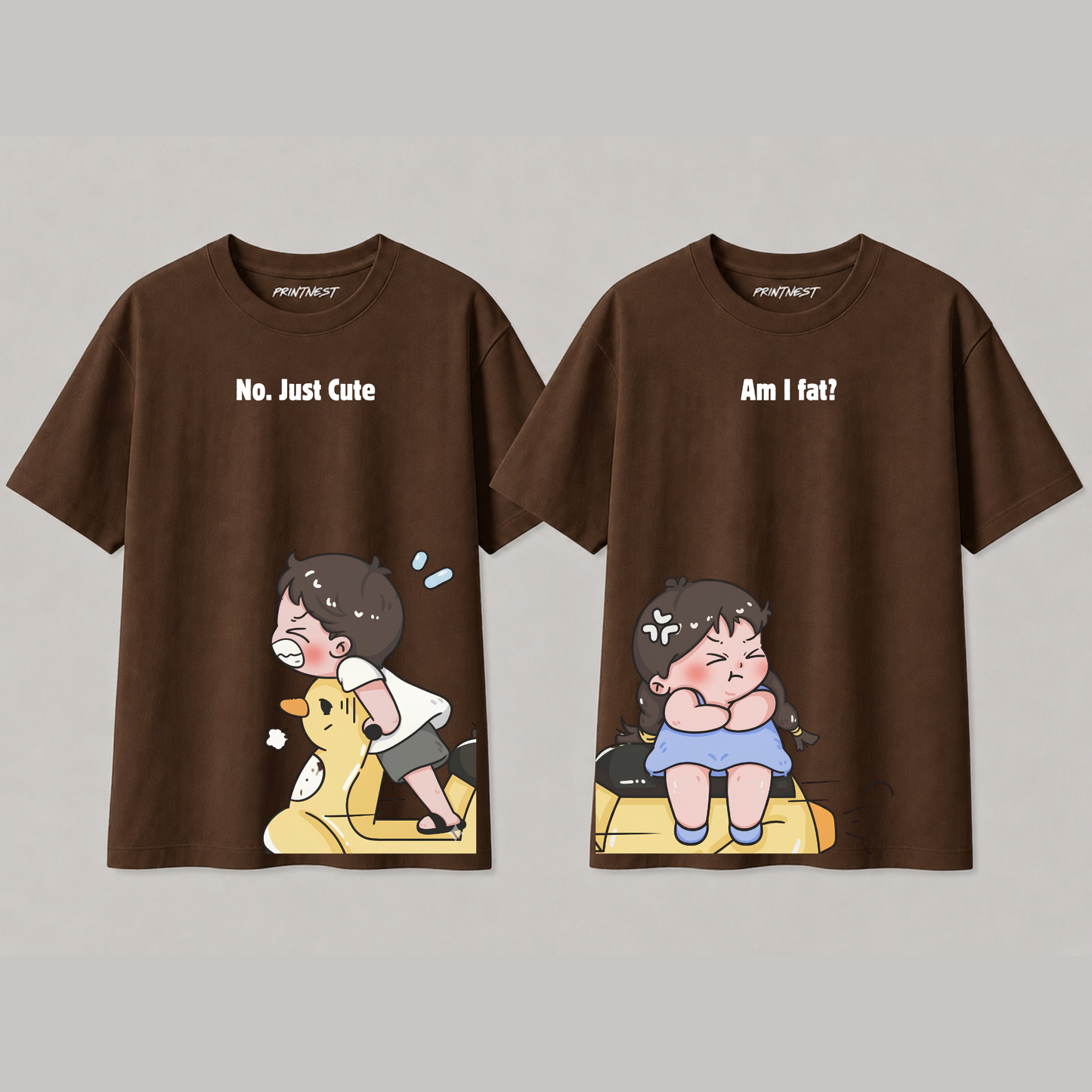 Pay Attention To Me Couple T-Shirt Set – 240 GSM Premium Cotton | PrintNest