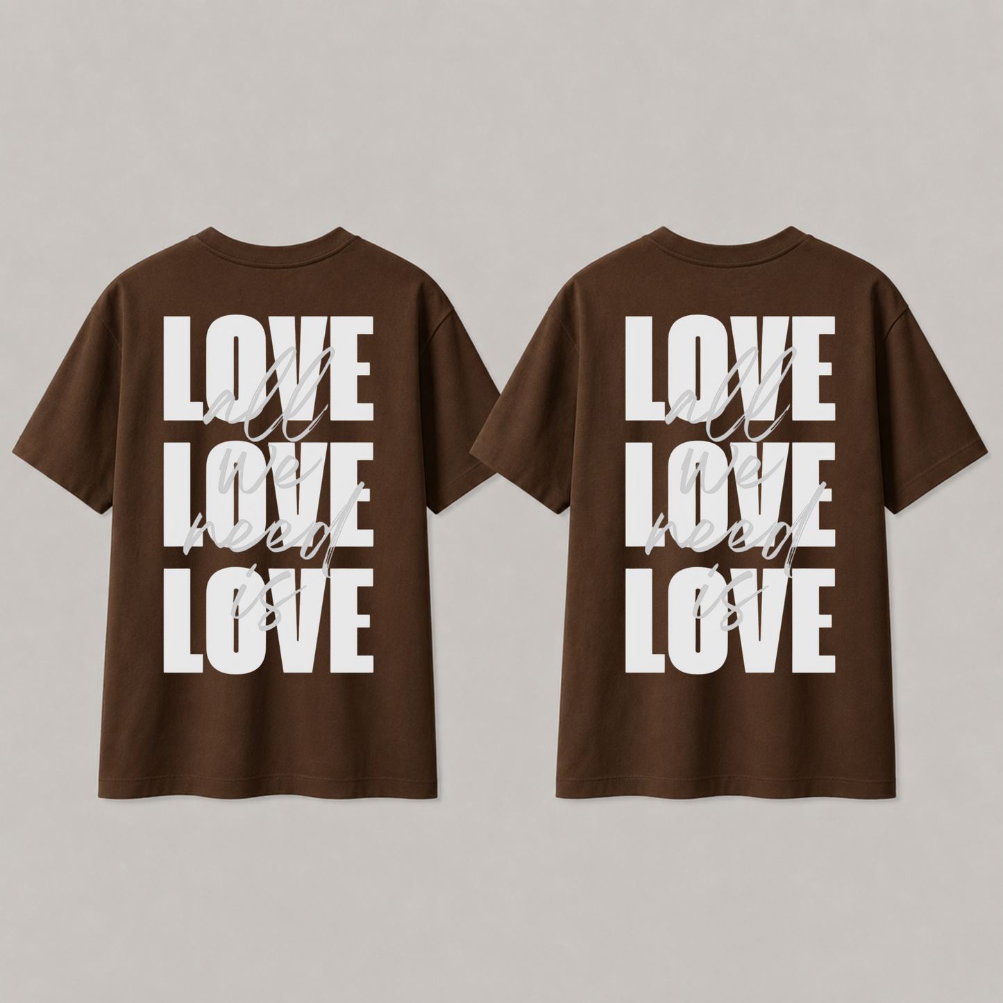 Love Louder in Luxury: "Love" Premium 240 GSM Couple T-Shirts