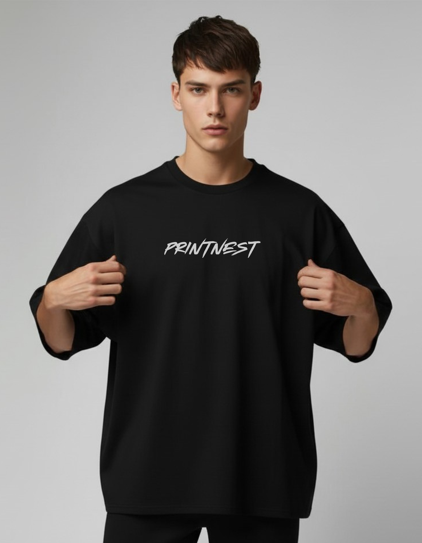 Music Lover Oversized T-Shirt – 240 GSM Heavyweight Cotton Printed Tee | PrintNest