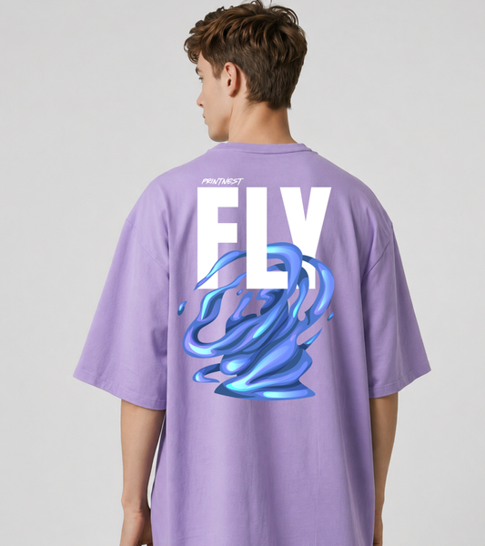 Fly High Oversized T-Shirt – Premium 100% Cotton, 240 GSM Streetwear Essential