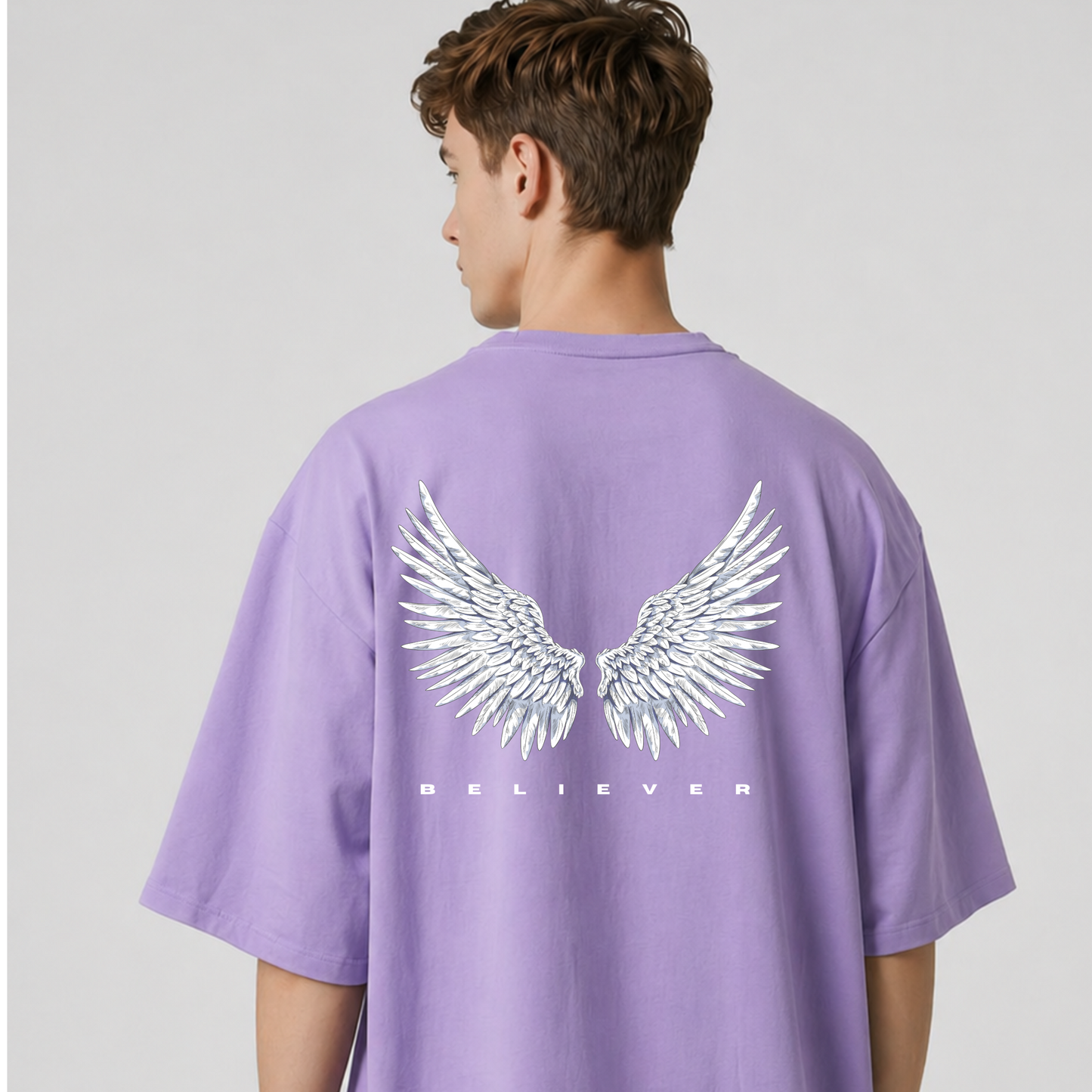 Believer Oversized T-Shirt – 240 GSM Premium Cotton Streetwear | PrintNest