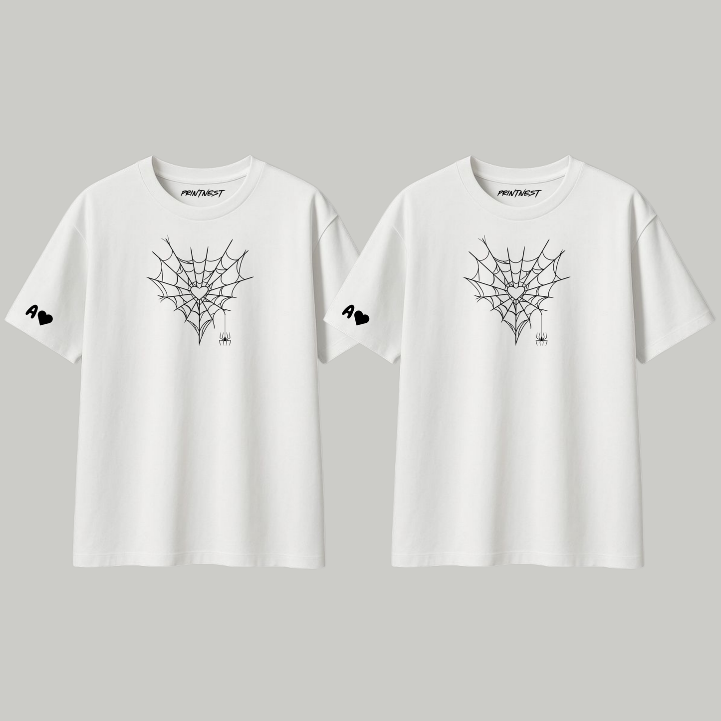 Spider Heart T-Shirt – Premium 240 GSM Cotton Graphic Tee