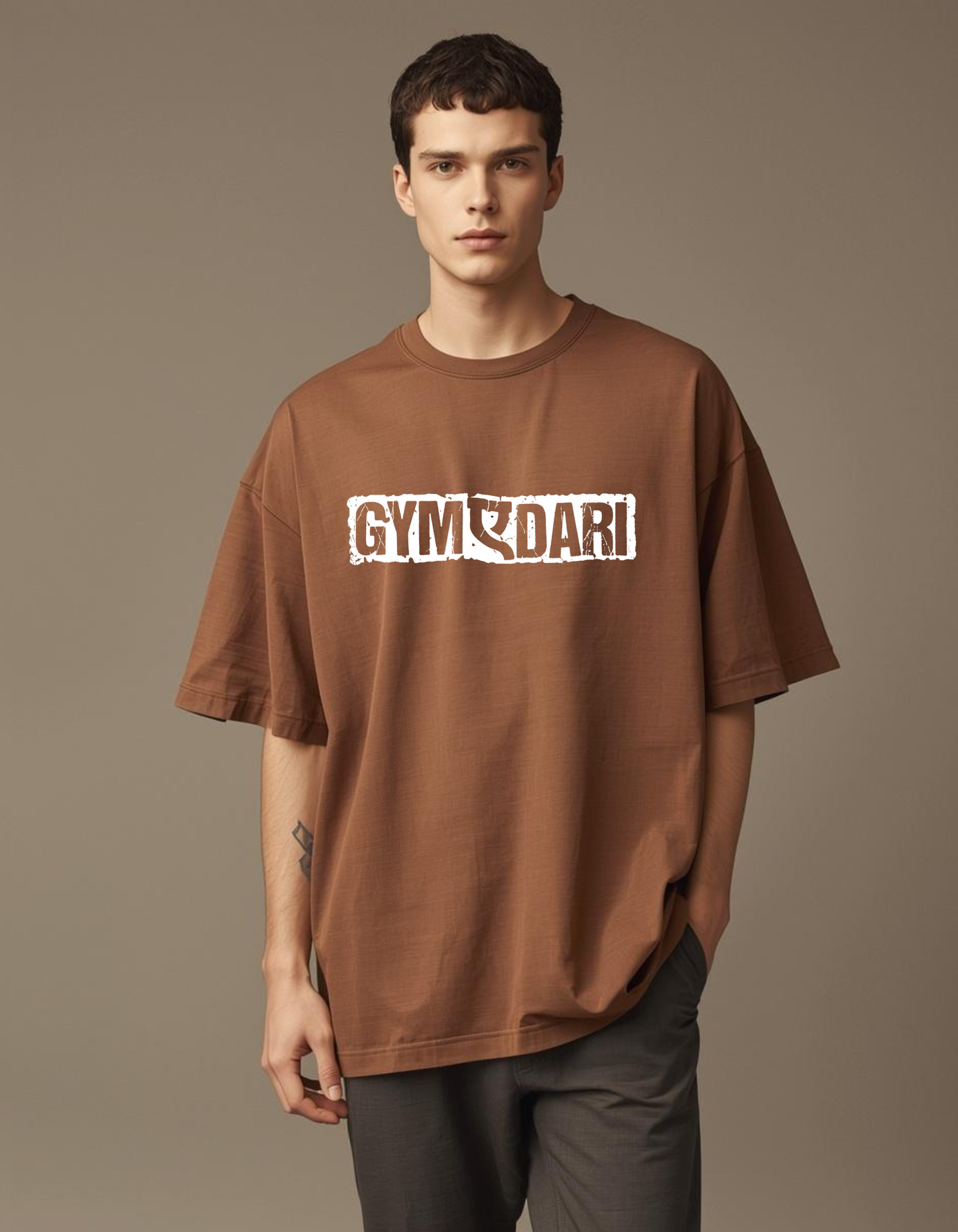Gymedaari Oversized T-Shirt – 240 GSM Cotton Gym Wear Streetwear | PrintNest