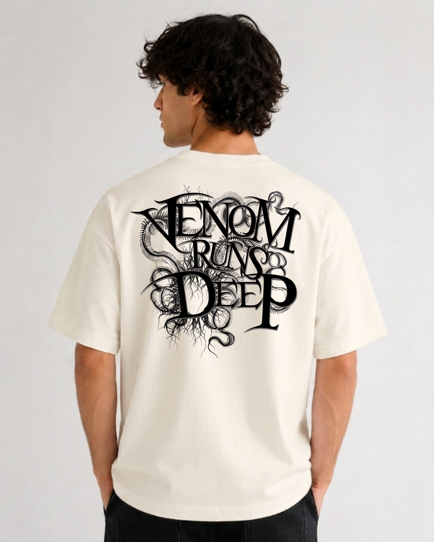 Venom Runs Deep Oversized Graphic T-Shirt