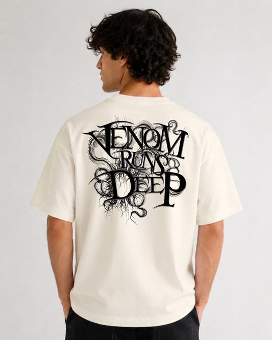 A Venom Runs Deep Oversized Graphic T-Shirt