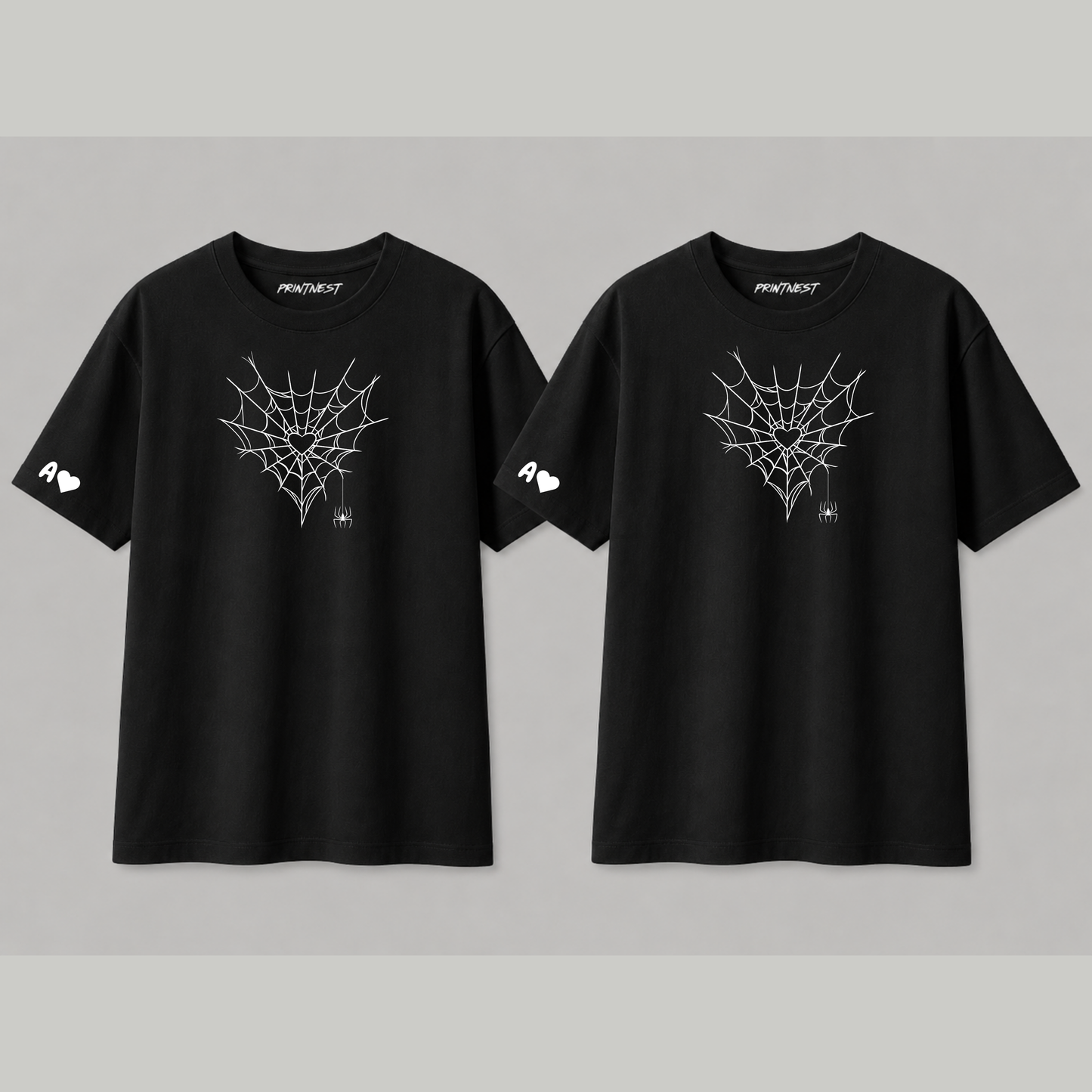 Spider Heart T-Shirt – Premium 240 GSM Cotton Graphic Tee