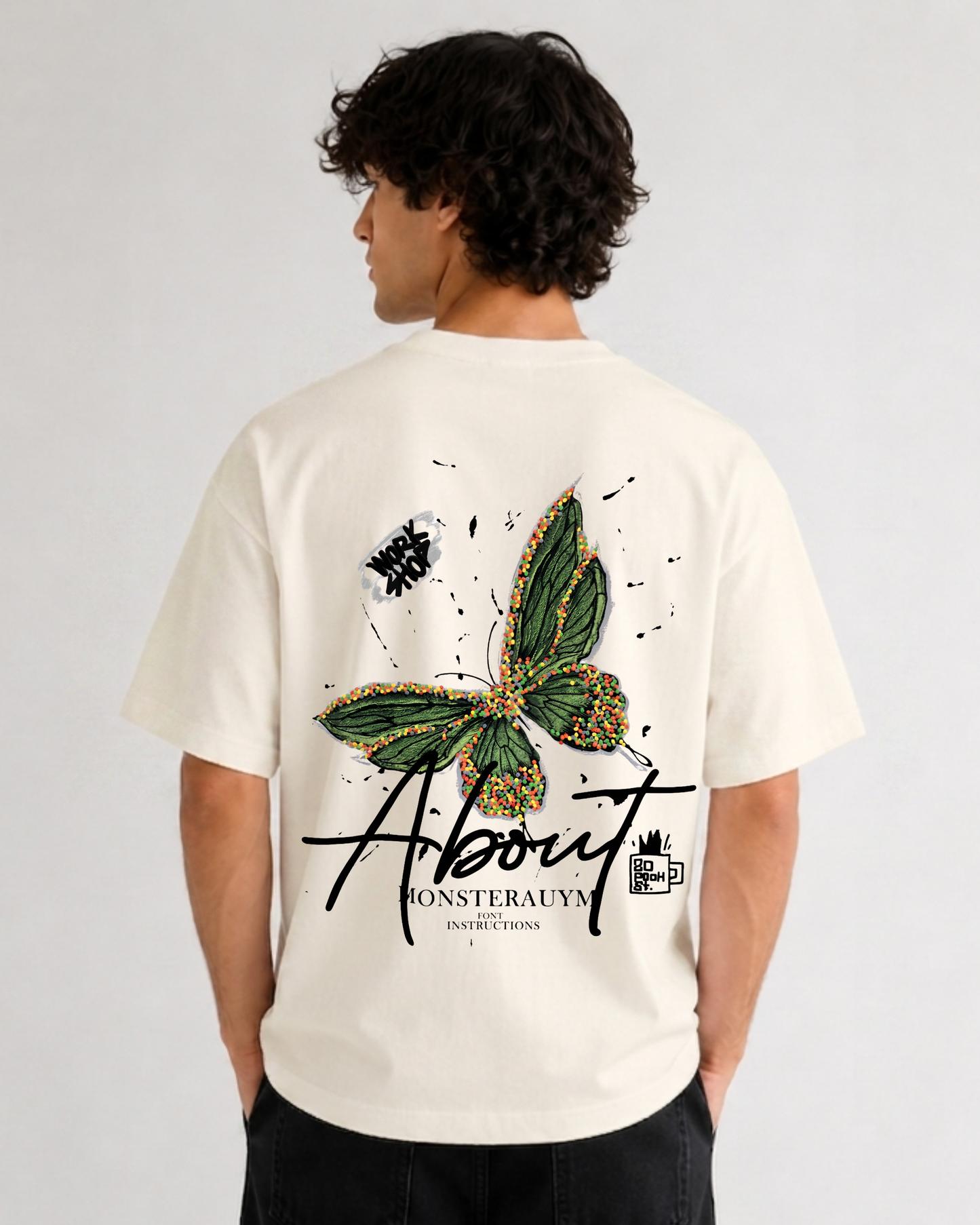 Butterfly Oversized Tee | 240 GSM Premium Cotton