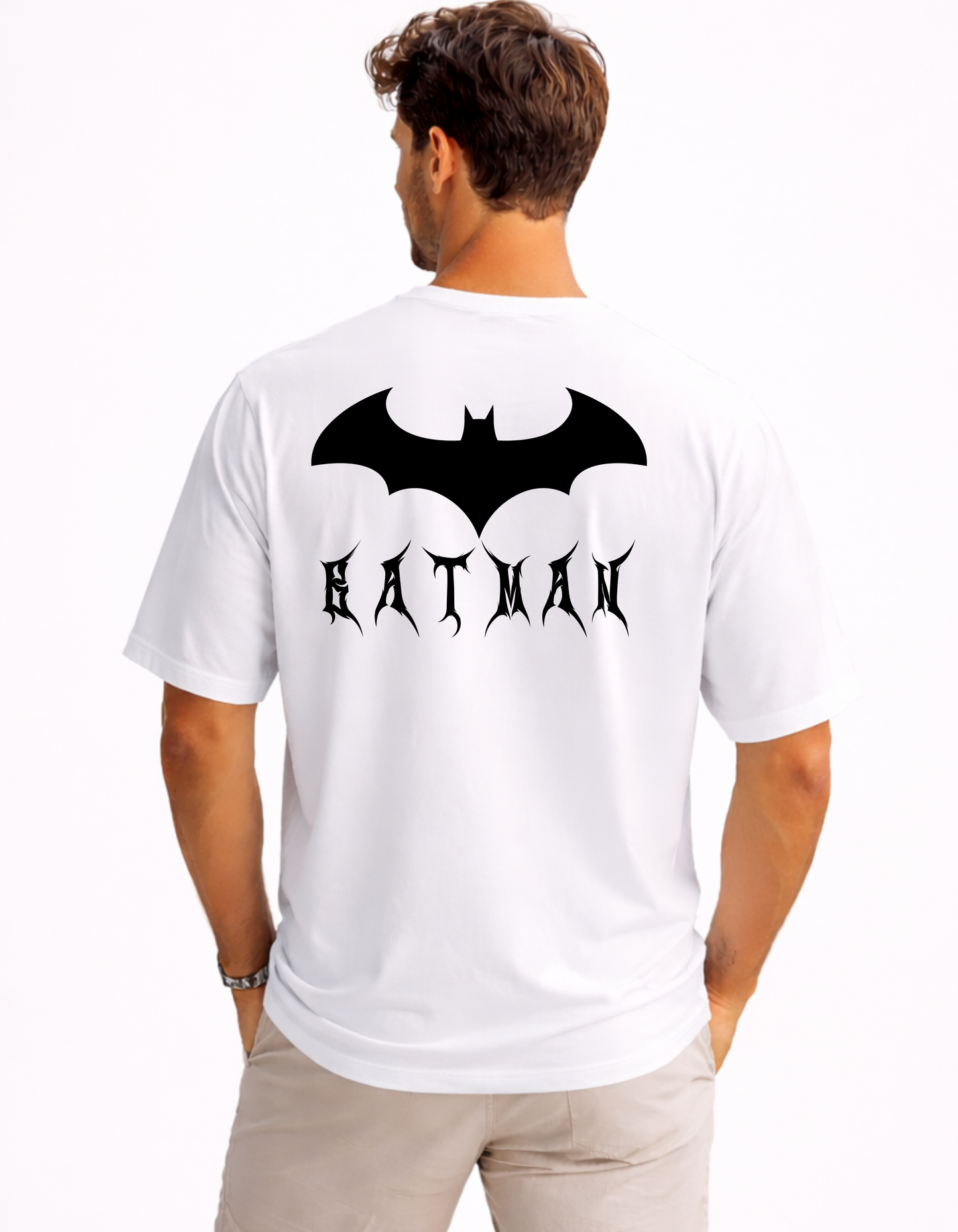 Batman Graphic Oversized T-Shirt – 240 GSM Bio-Washed Cotton | PrintNest