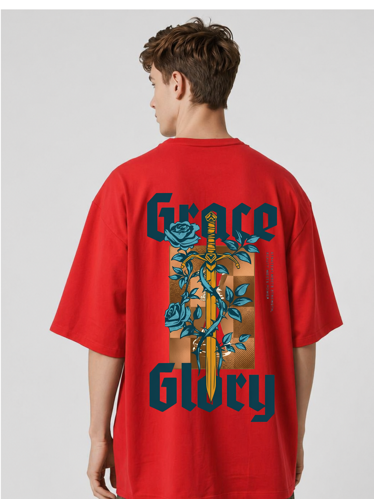 Glory Heavy Oversized T-Shirt – 240 GSM Premium Heavyweight Cotton | PrintNest