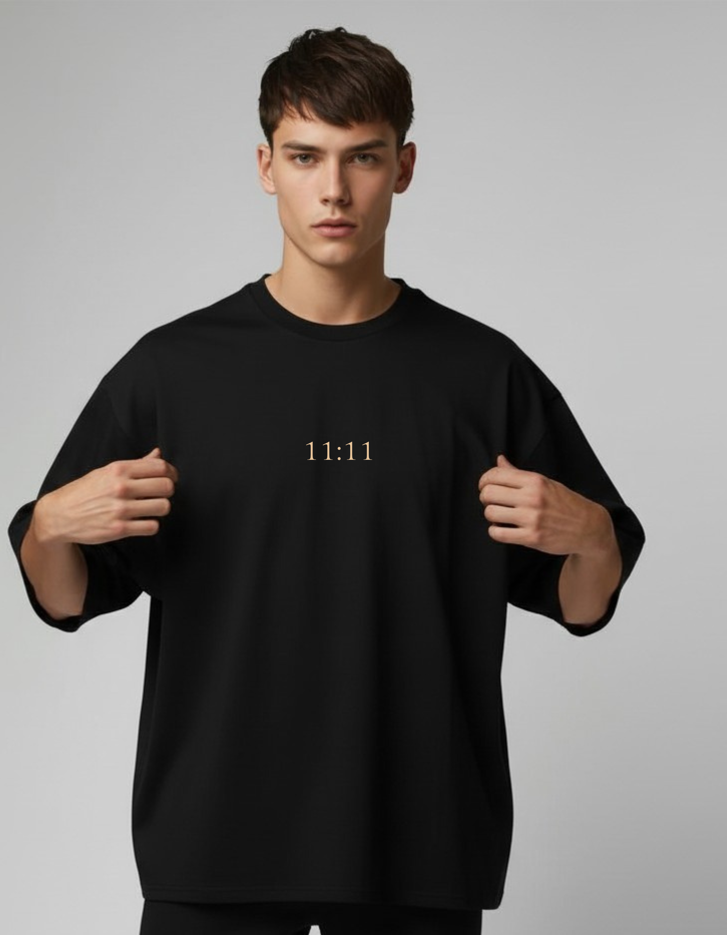 11:11 Make A Wish Oversized T-Shirt – 240 GSM Bio-Washed Streetwear | PrintNest