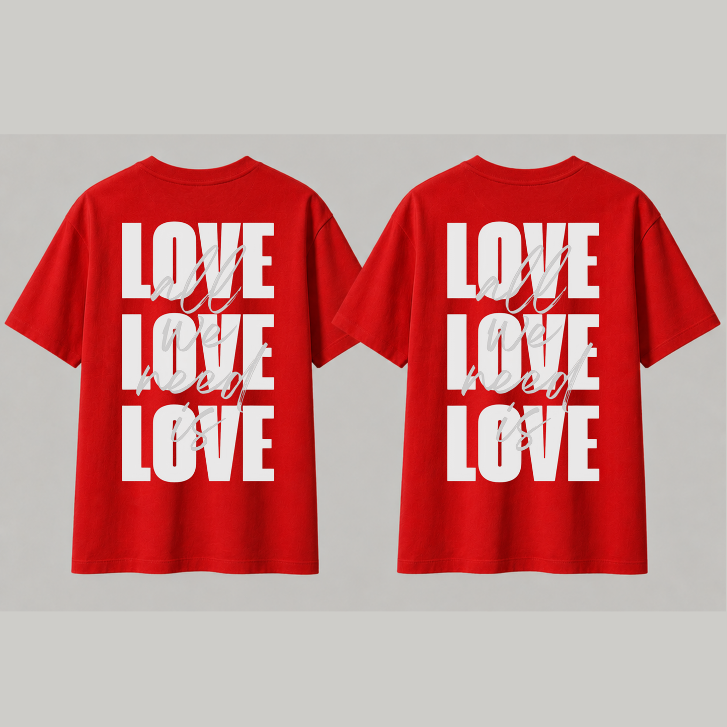 Love Louder in Luxury: "Love" Premium 240 GSM Couple T-Shirts