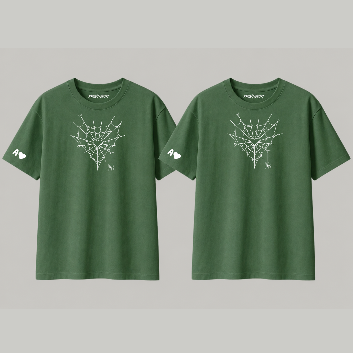Spider Heart T-Shirt – Premium 240 GSM Cotton Graphic Tee