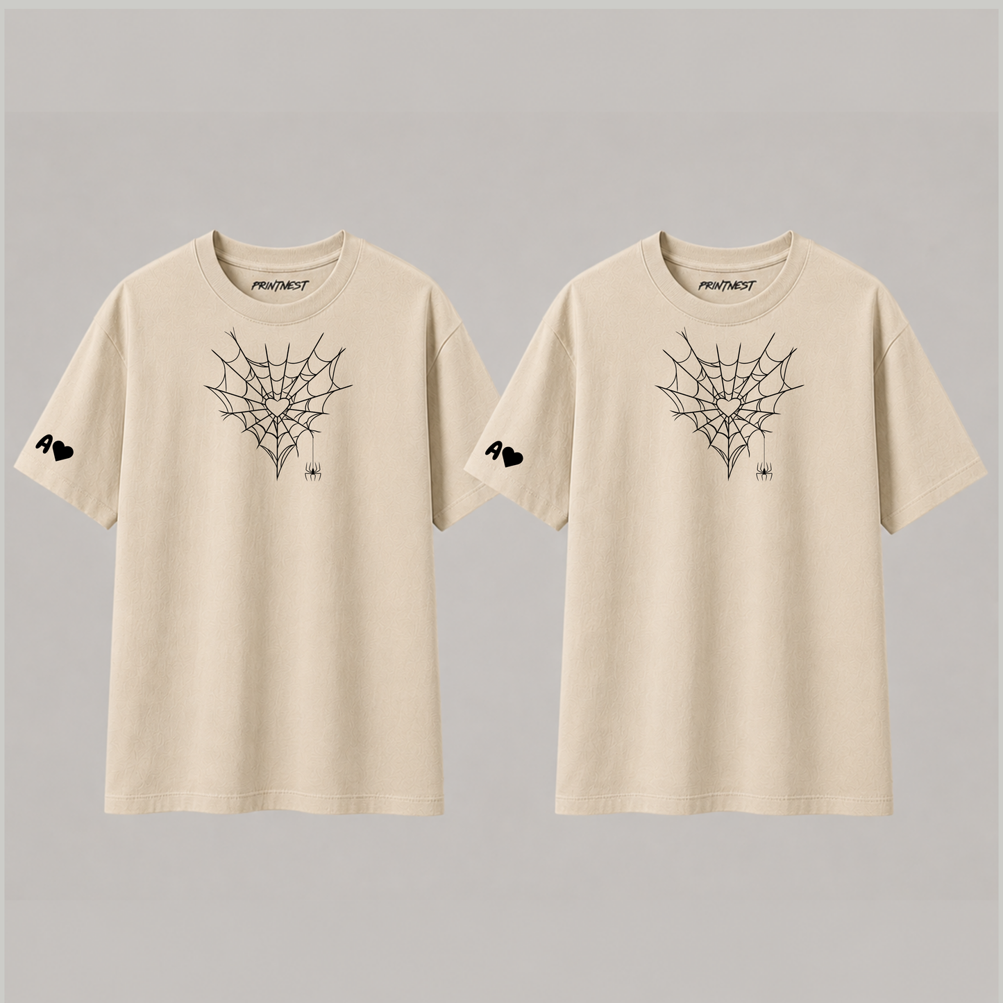 Spider Heart T-Shirt – Premium 240 GSM Cotton Graphic Tee