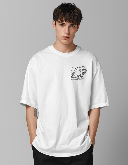 Solar System Oversized Streetwear T-Shirt – 240 GSM Heavyweight Cotton – True Bio-Wash