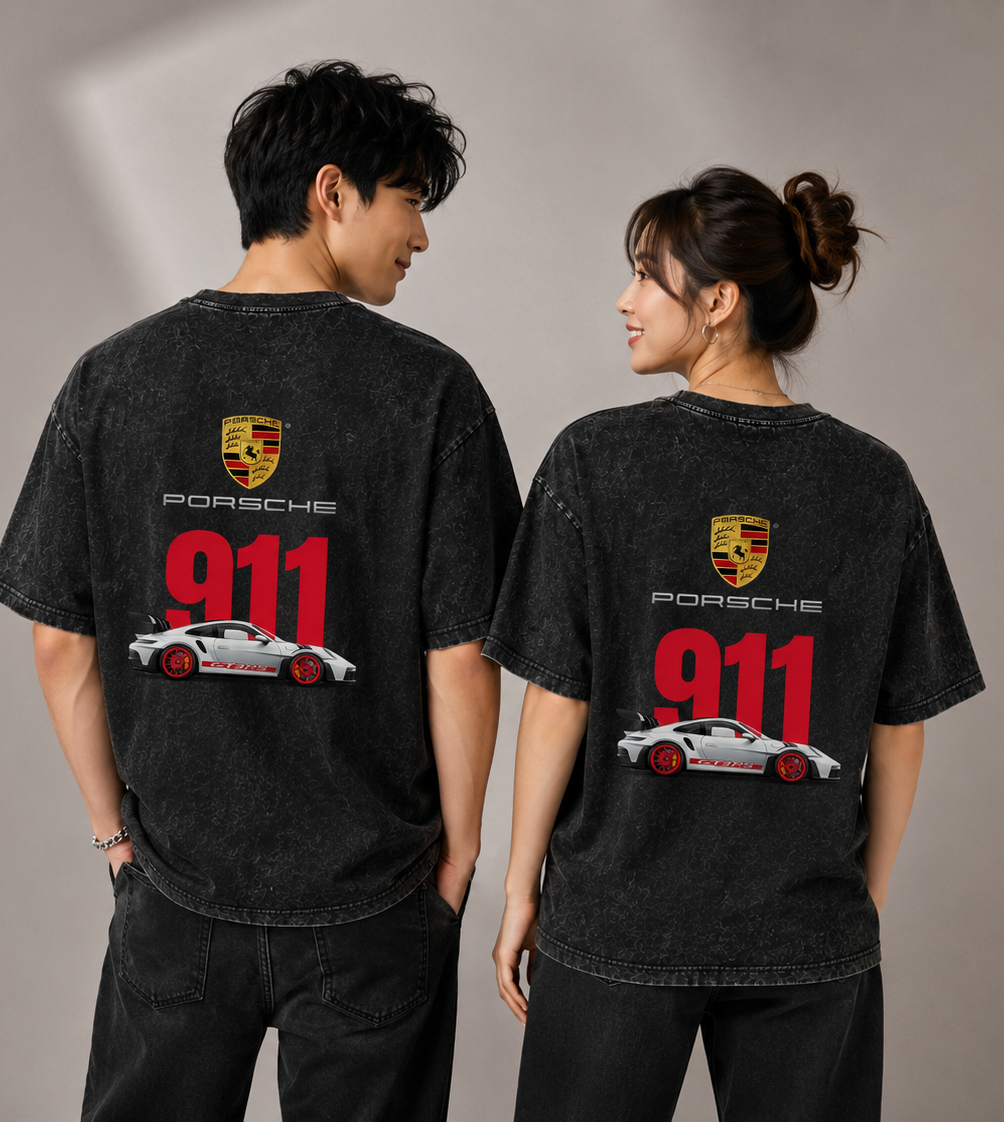 Porsche 911 Couple Oversized T-Shirt – 240 GSM Premium Cotton