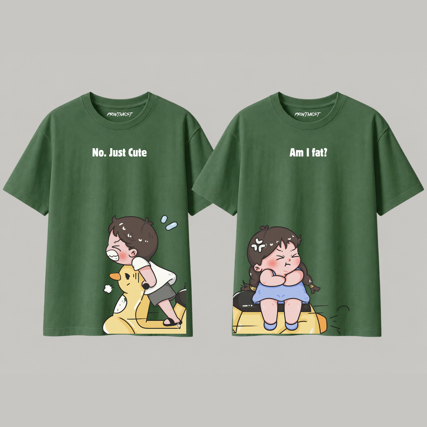 Pay Attention To Me Couple T-Shirt Set – 240 GSM Premium Cotton | PrintNest