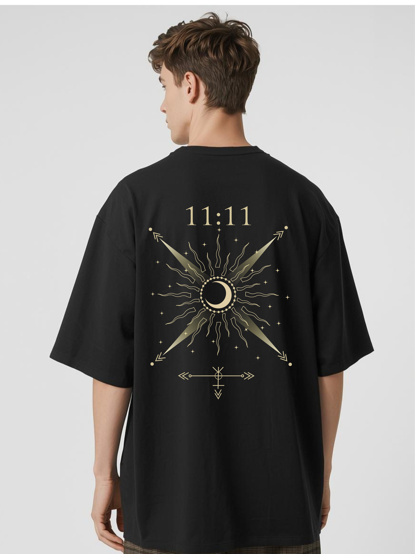 11:11 Make A Wish Oversized T-Shirt – 240 GSM Bio-Washed Streetwear | PrintNest