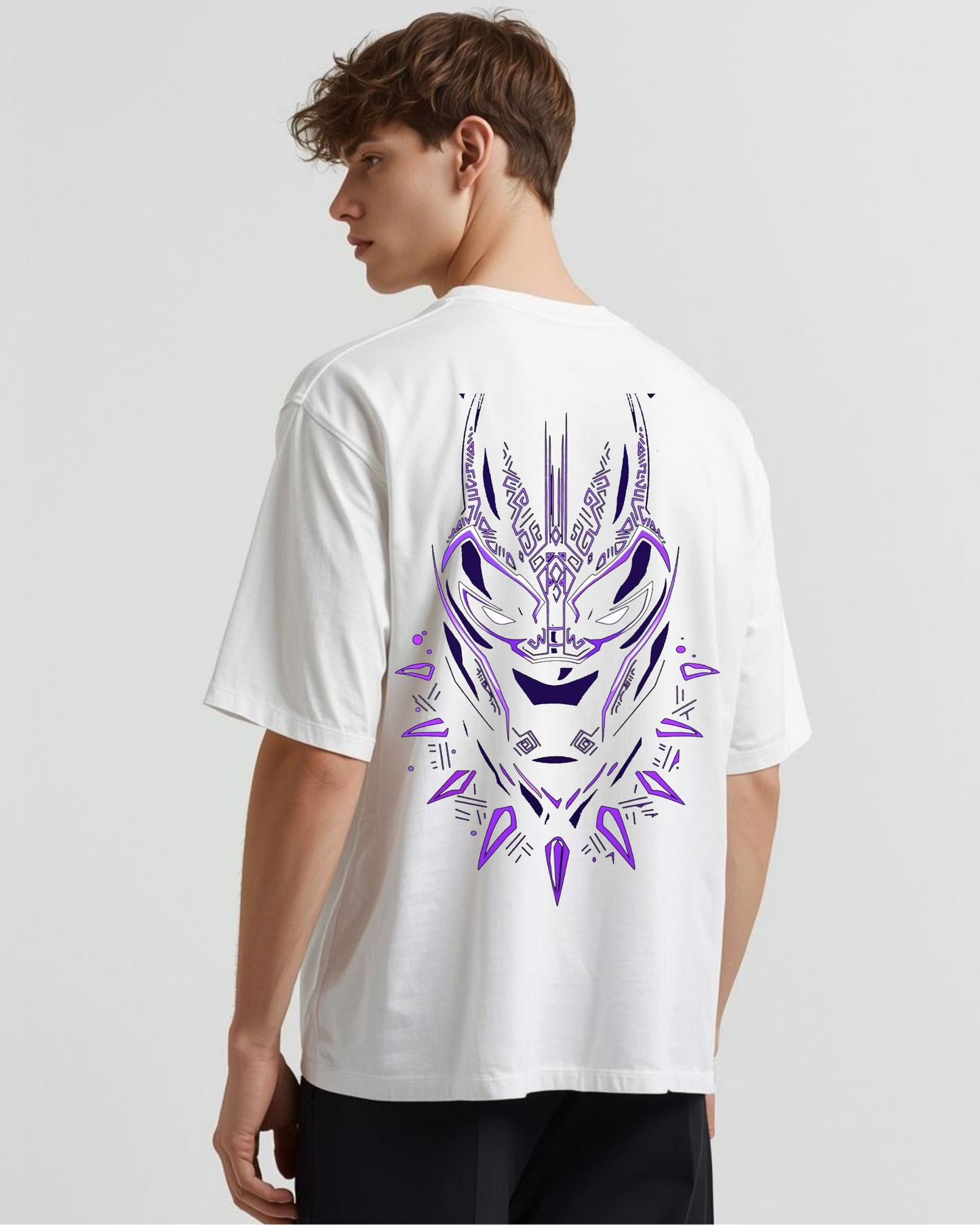 Black Panther Oversized T-Shirt – 240 GSM Premium Cotton Graphic Tee | PrintNest